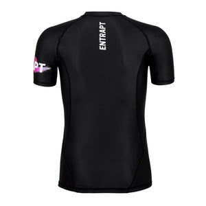 Black/Pink Flare Short Sleeve Rashguard - Entrapt