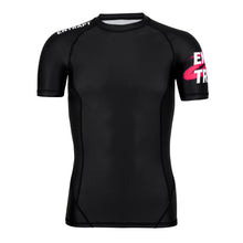 Load image into Gallery viewer, Black/Pink Flare Short Sleeve Rashguard - Entrapt